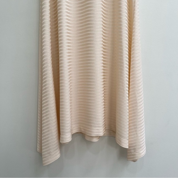 Club Monaco sleeveless ribbed midi dress textured knit shark bite hem size small - Picture 4 of 8